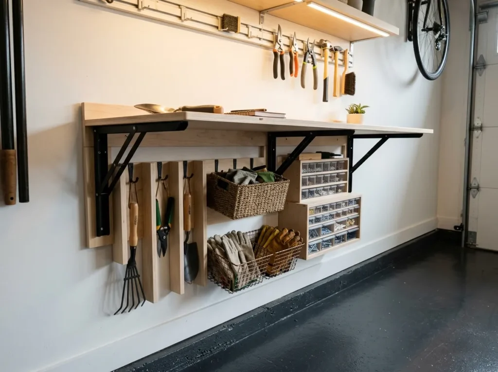 Fold-Down Work Shelf