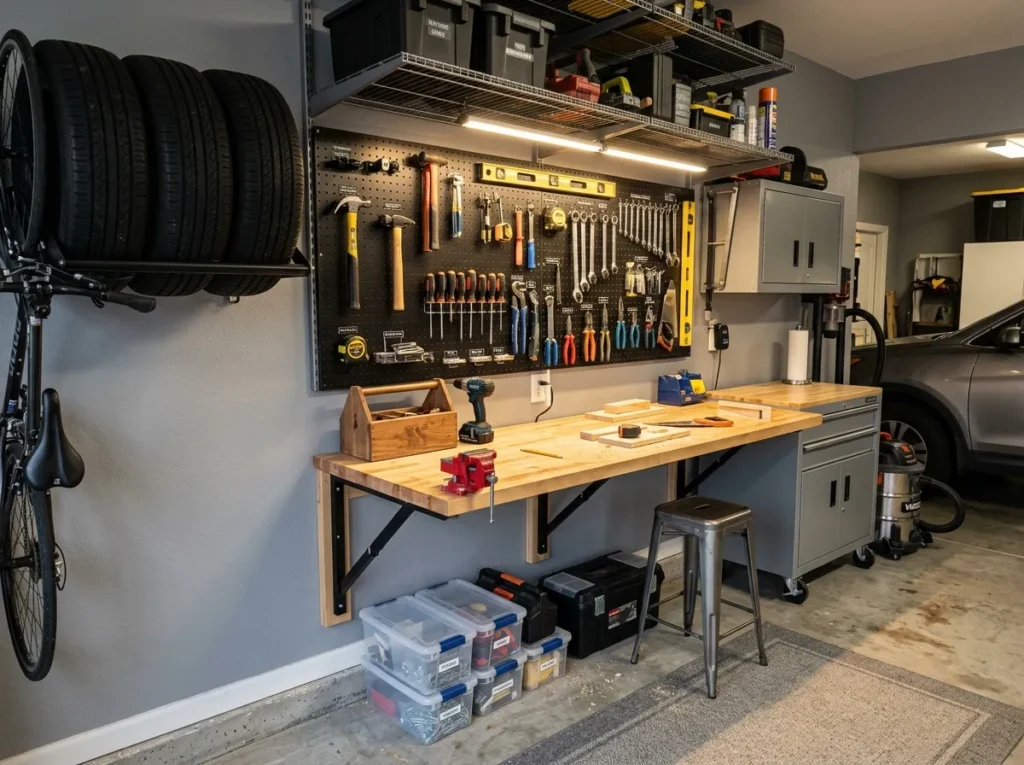 Folding Workbench Wall