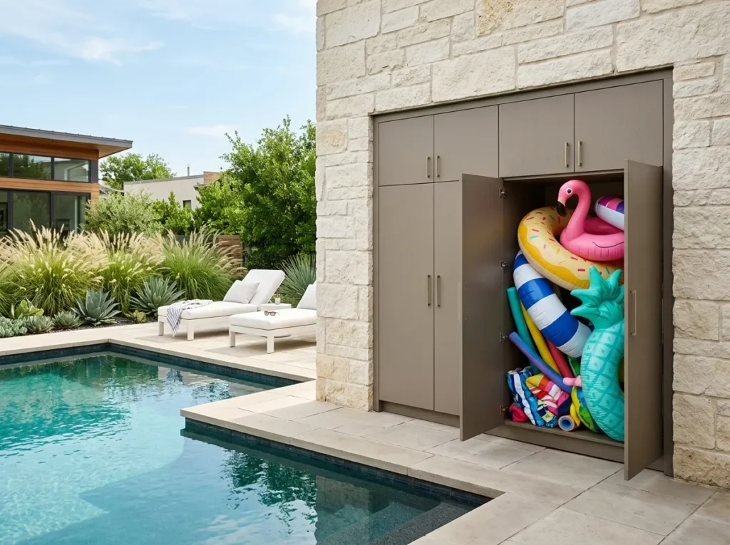Hidden Patio Cabinet