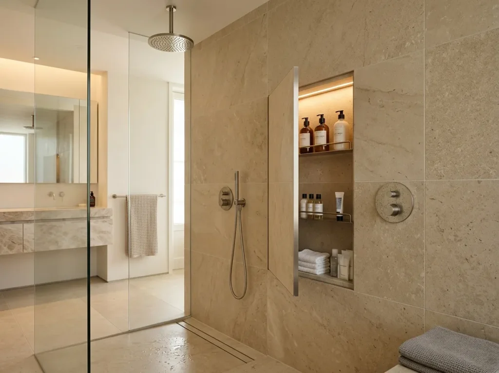 Hidden Shampoo Cabinet