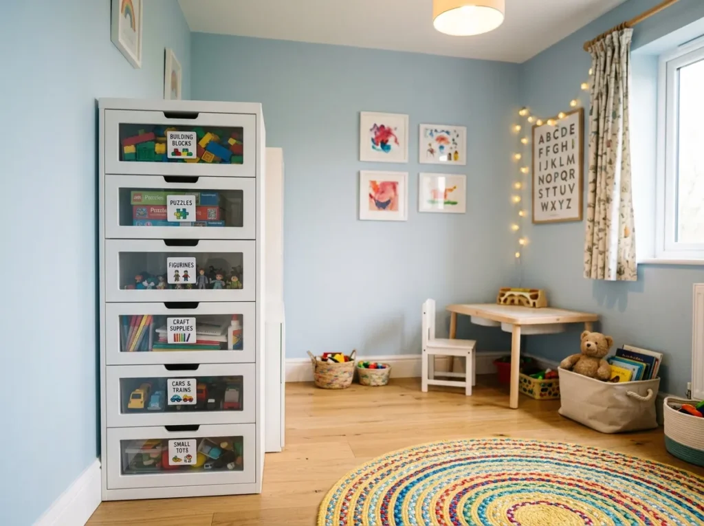 Labeled Toy Drawers