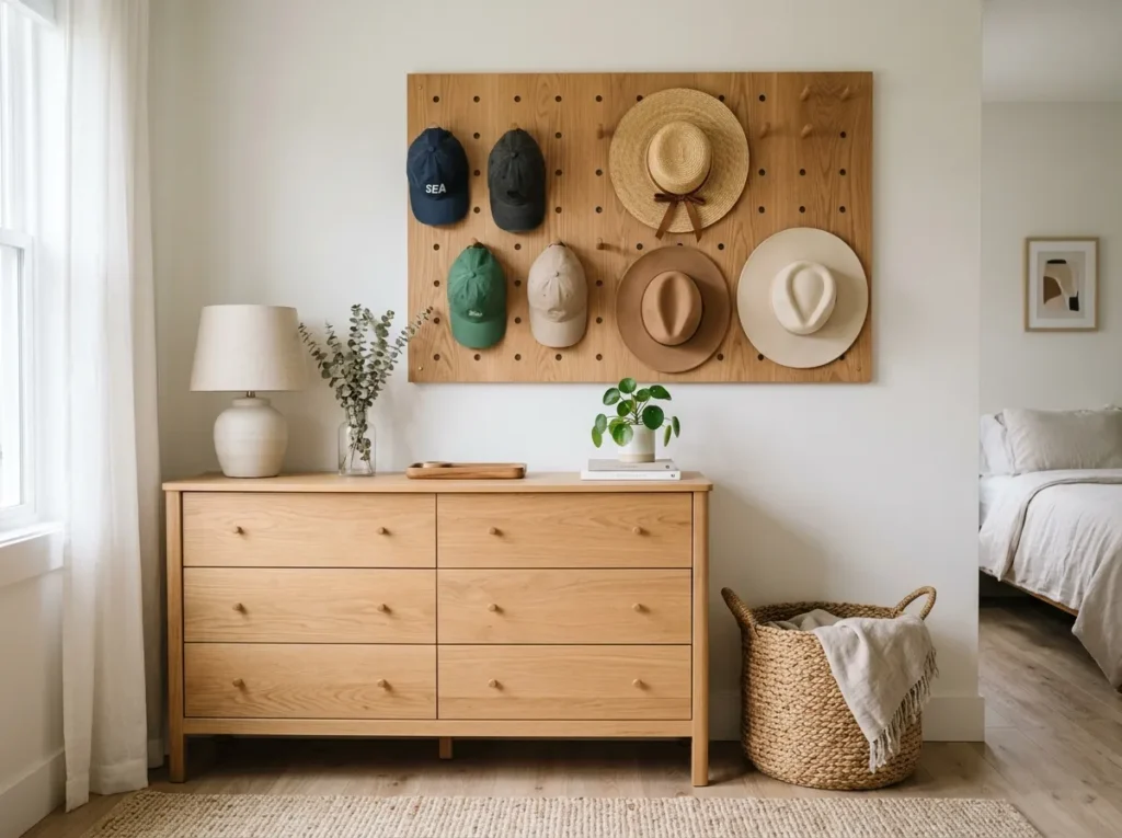 Pegboard Hat Wall