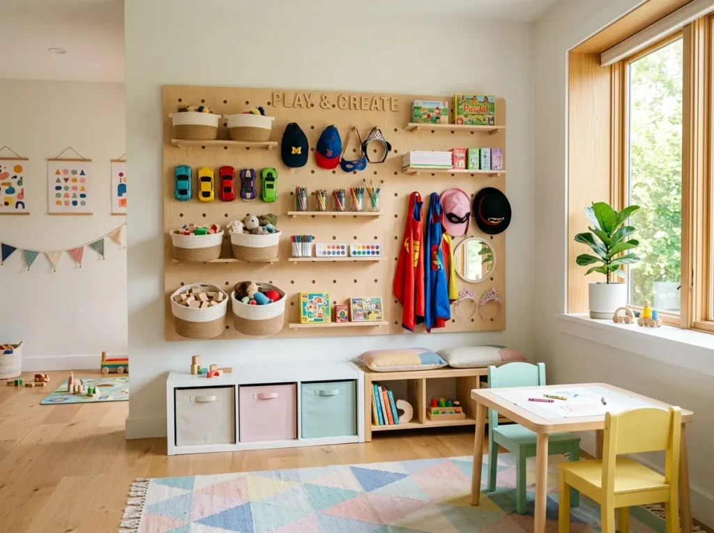 Pegboard Toy Wall