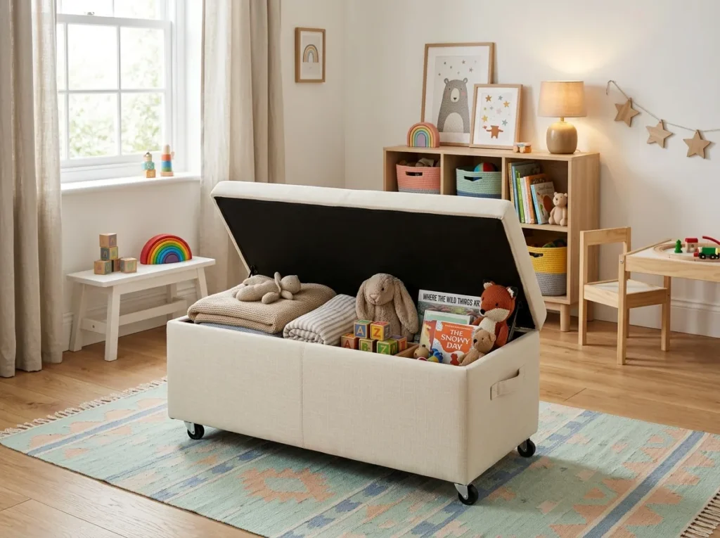 Rolling Storage Ottoman