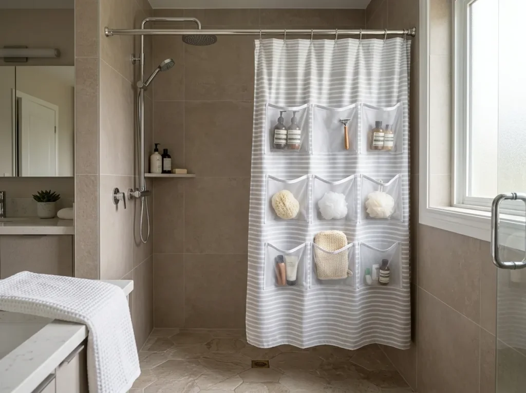 Shower Curtain Pockets