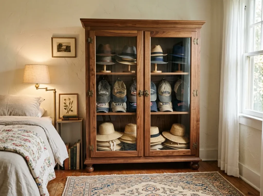 Vintage Hat Cabinet