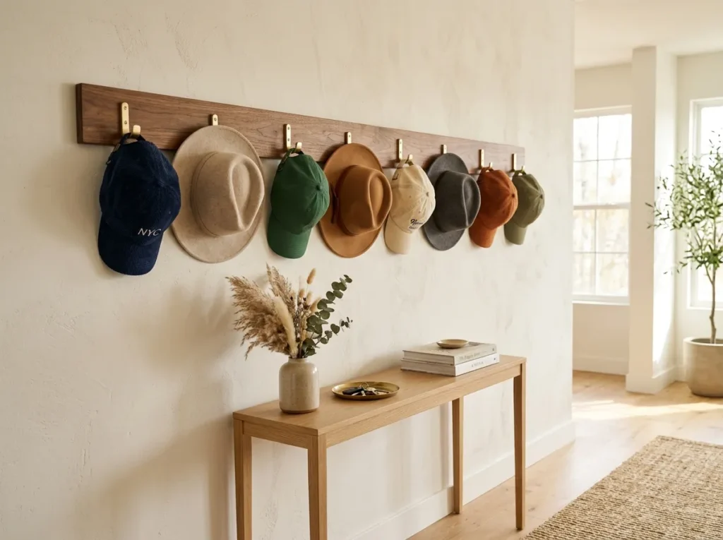 Wall-Mounted Hat Rail