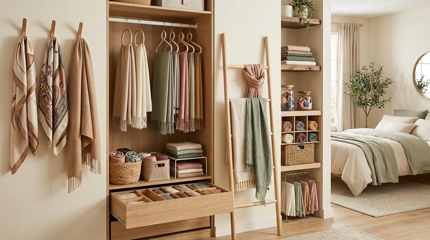 scarf storage ideas