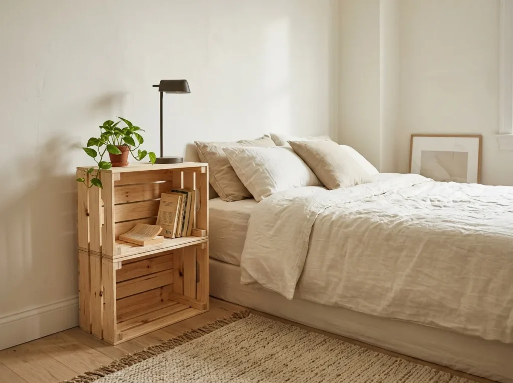 Crate Bedside Table