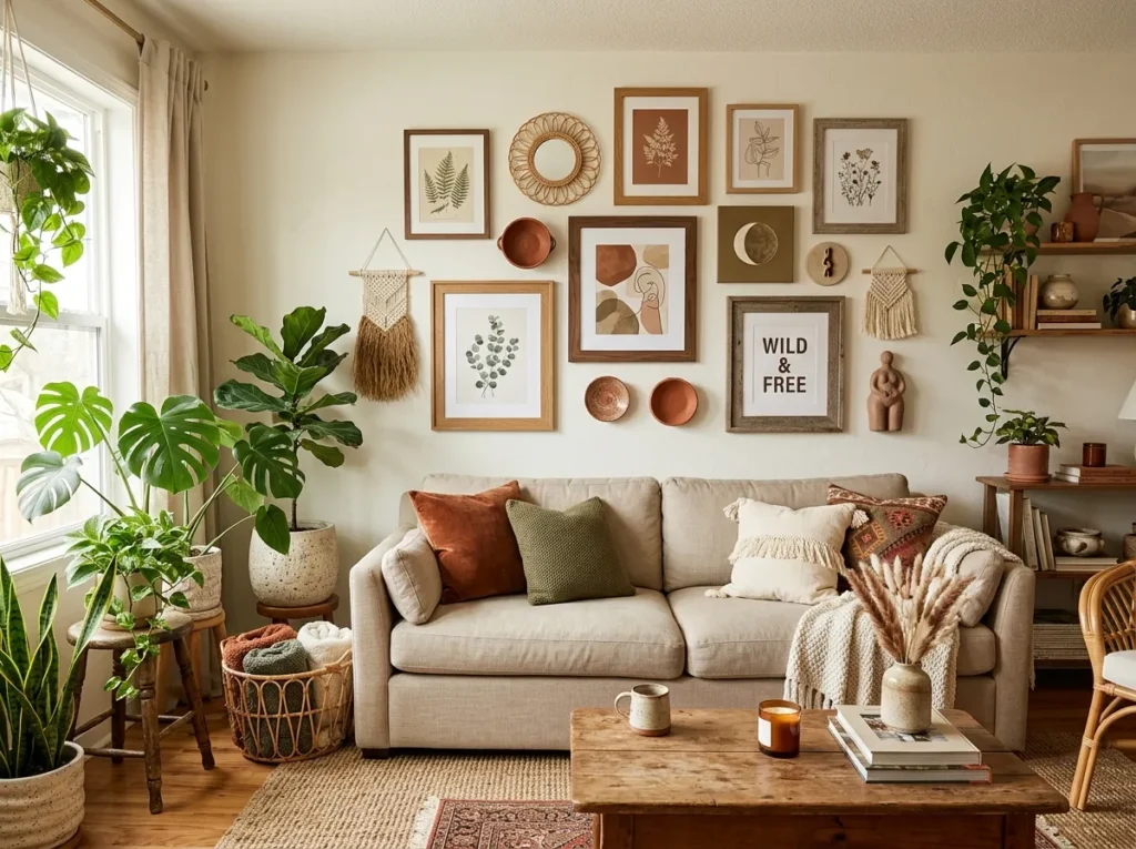 Earthy Gallery Walls