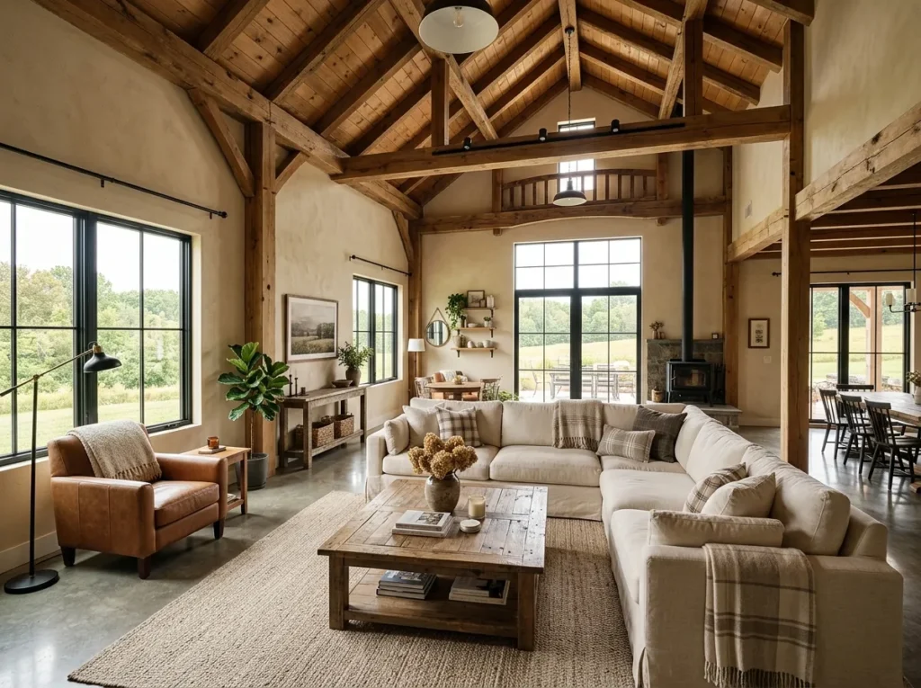 Exposed Wooden Beams