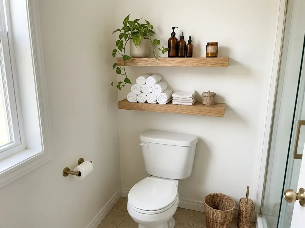 Floating Wood Shelves