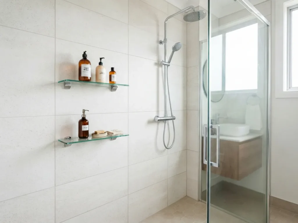 Glass Shower Shelves