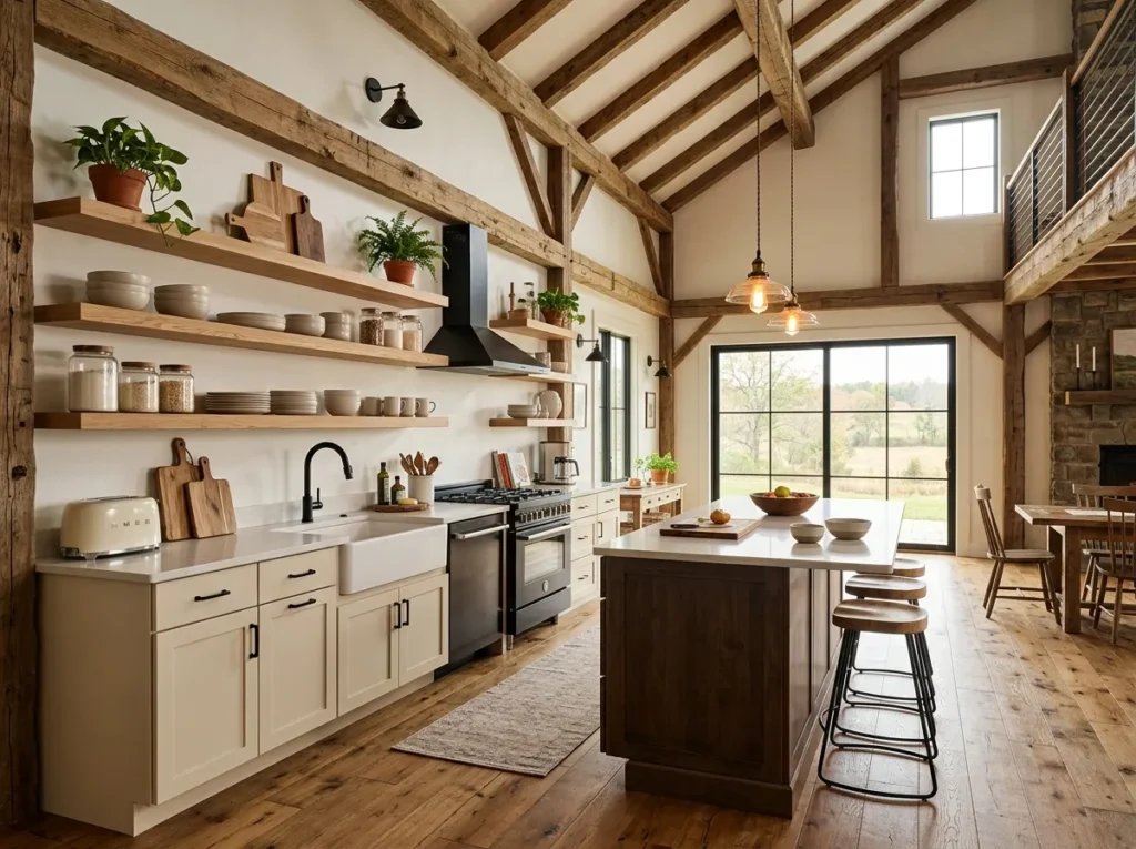 Open Wood Shelves