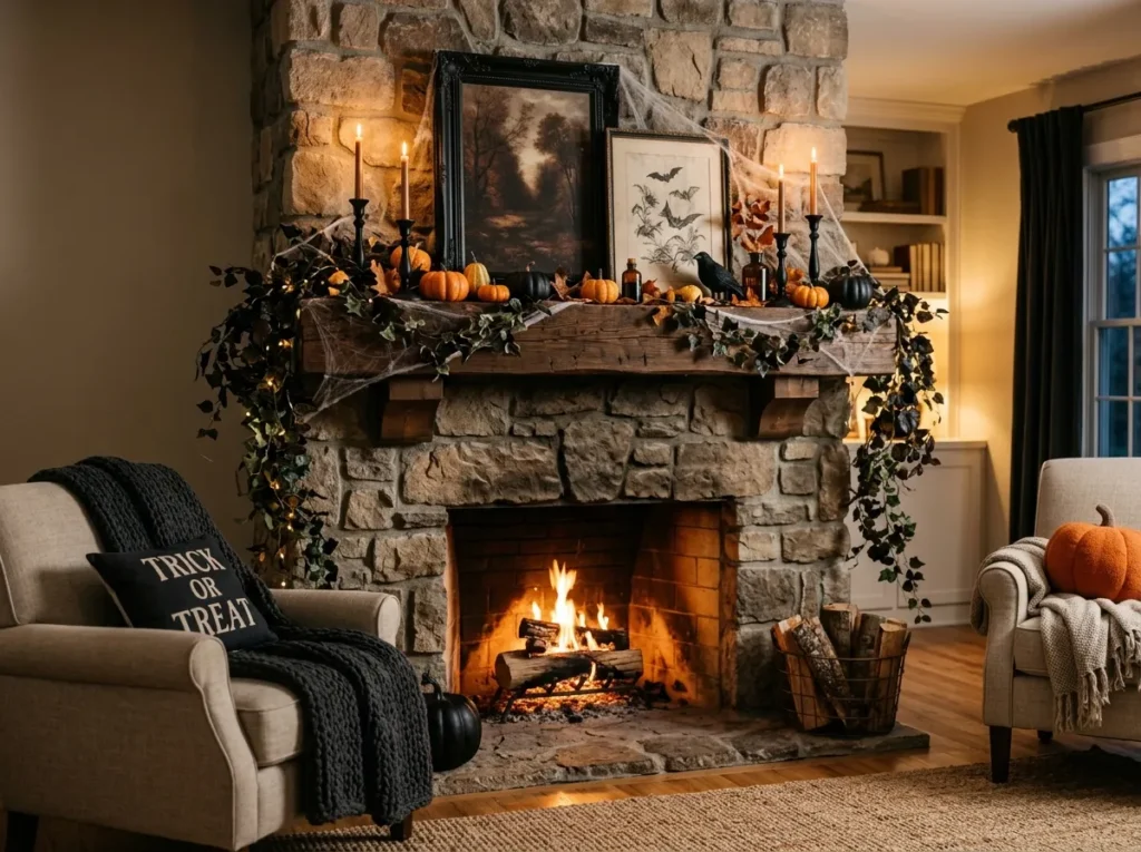 Spooky Mantel Styling