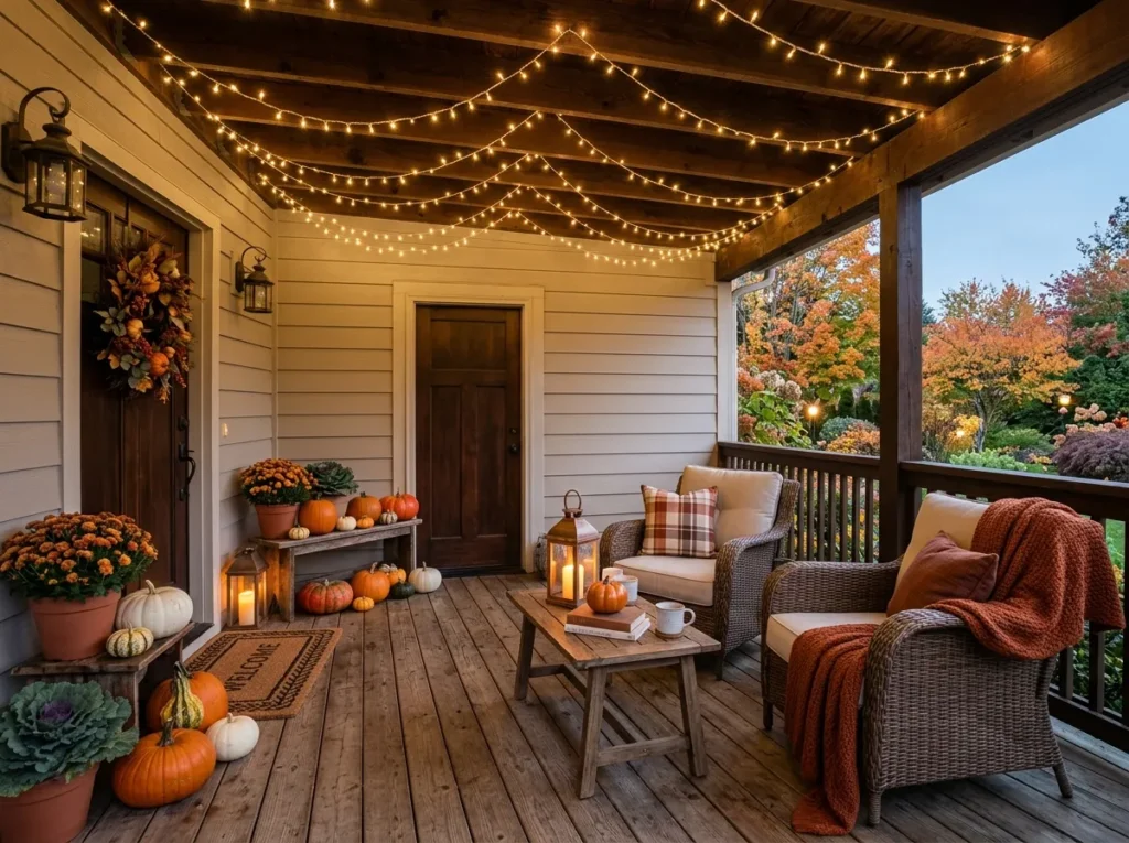Warm String Light Canopy