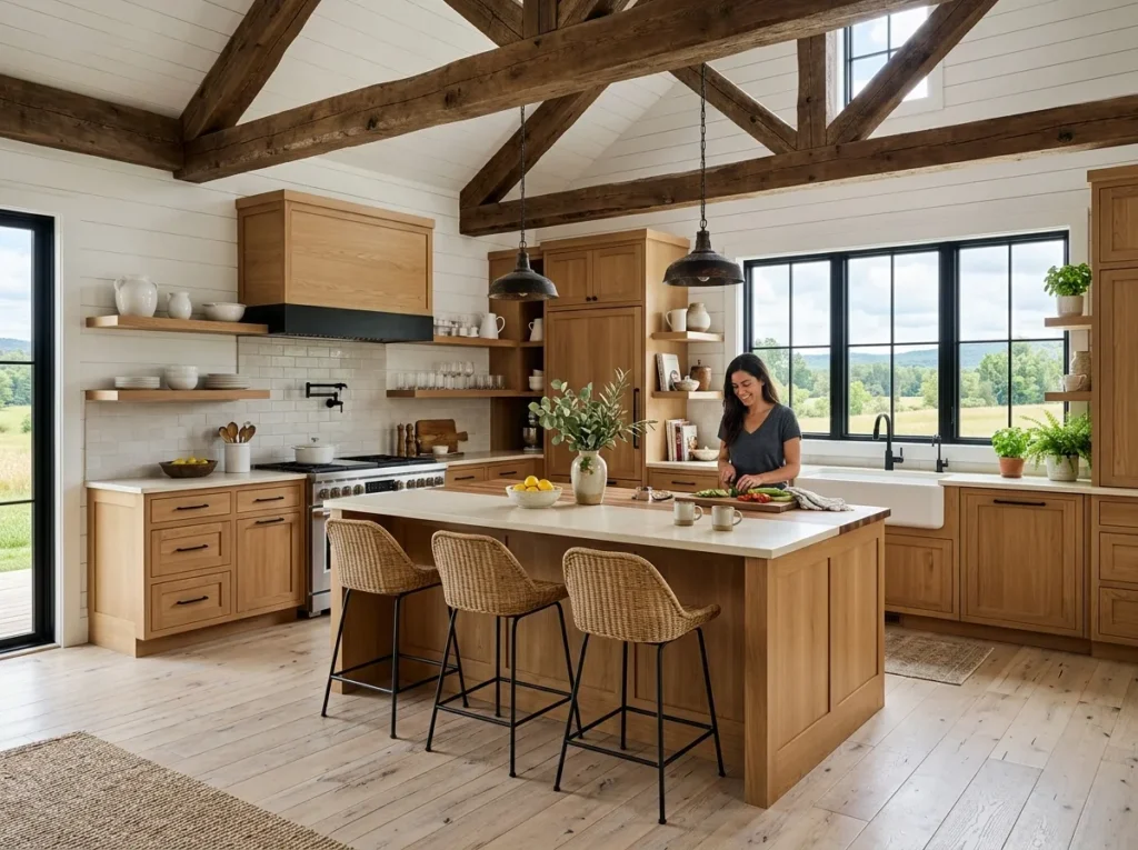 Warm Wood Cabinets