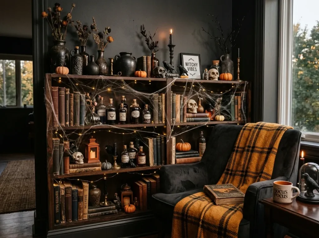 Witchy Bookshelf Styling